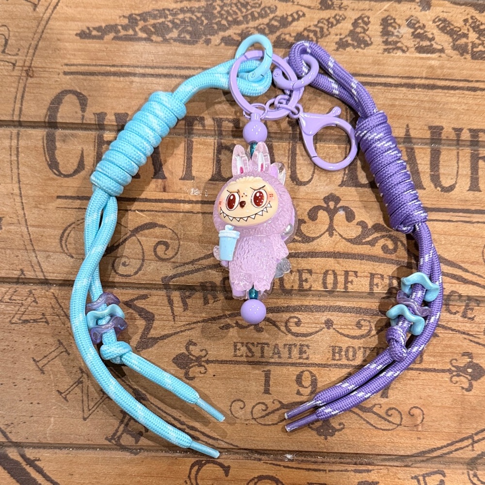 Purple and Blue Character Keychain